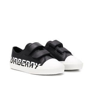 Burberry kids shoes - black and white larkhall sneakers
